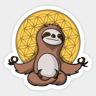 Sloth Meditation Sticker